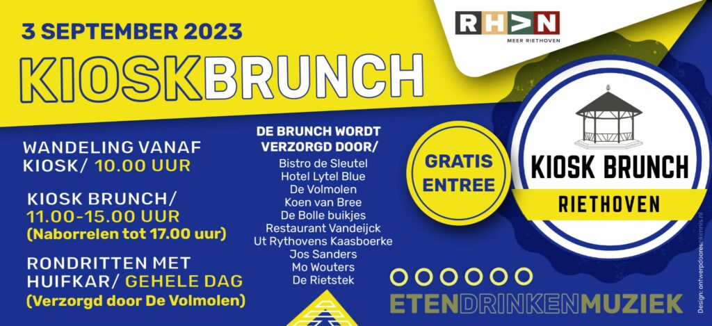 Informatie over de kioskbrunch in Riethoven op 3 september 2023